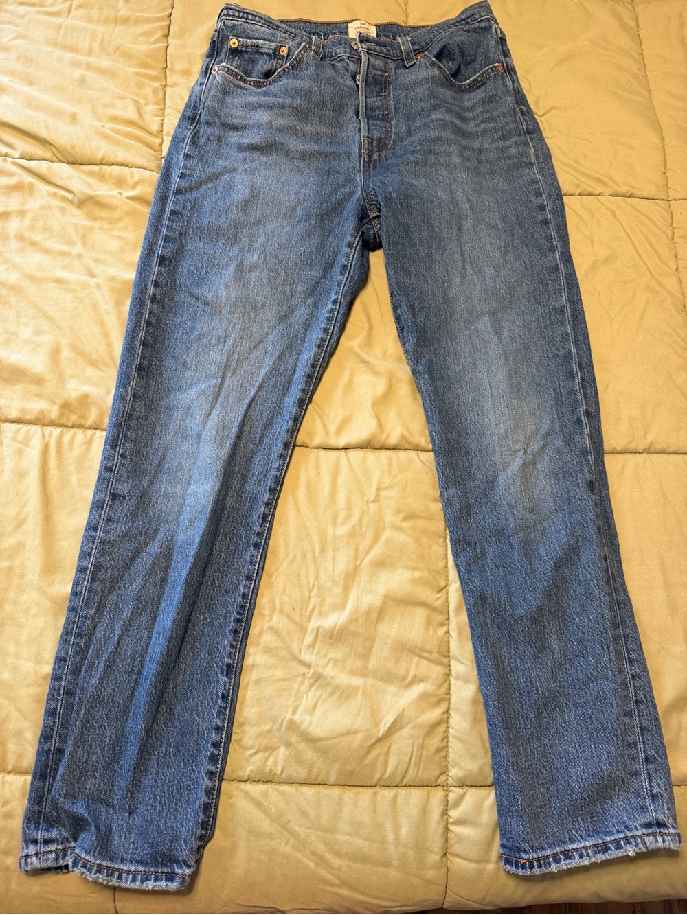 Levi's Women's Flared Wide-Leg Jeans in Blue Denim